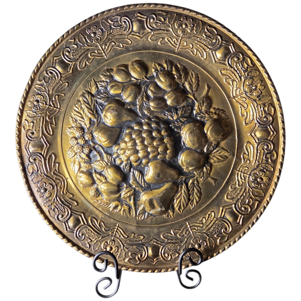 Vintage Gold Embossed Fruit Plate